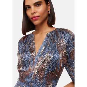 Whistles Blue Marlow Dashed Snake Dress